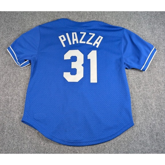 Mike Piazza Los Angeles Dodgers Mitchell & Ness Cooperstown Jersey Mens 44L Blue - Picture 9 of 10